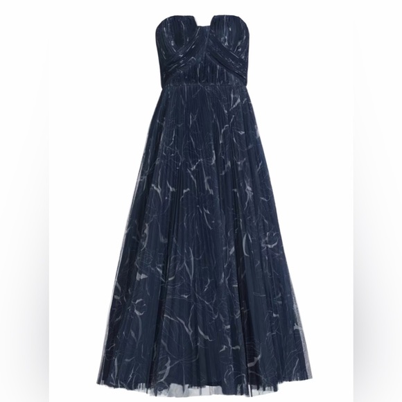 Hutch corene Tulle Gown midi two tone navy - Picture 2 of 11